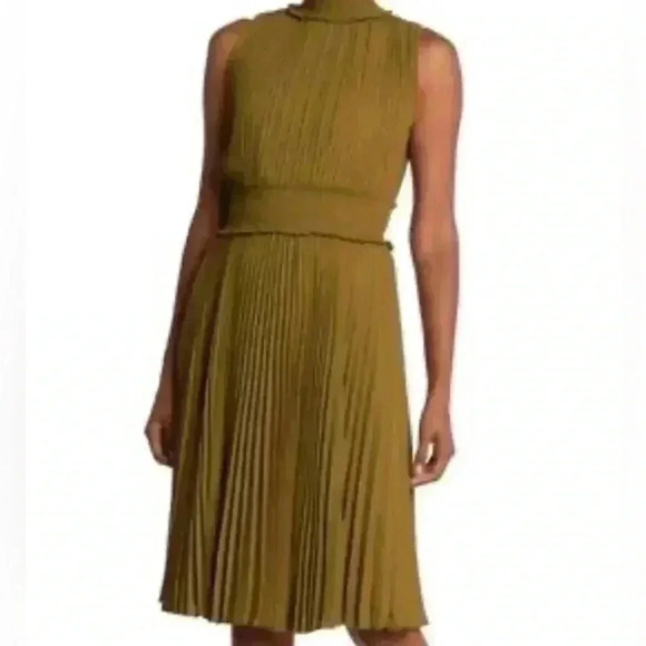 Nanette Lepore pleated sleeveless midi dress - Picture 1 of 9